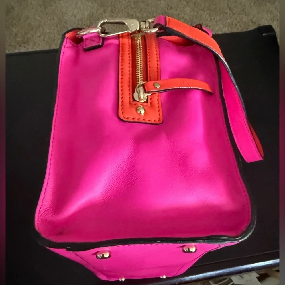 Kate Spade authentic hot pink and orange two way bag/purse leather NWOT